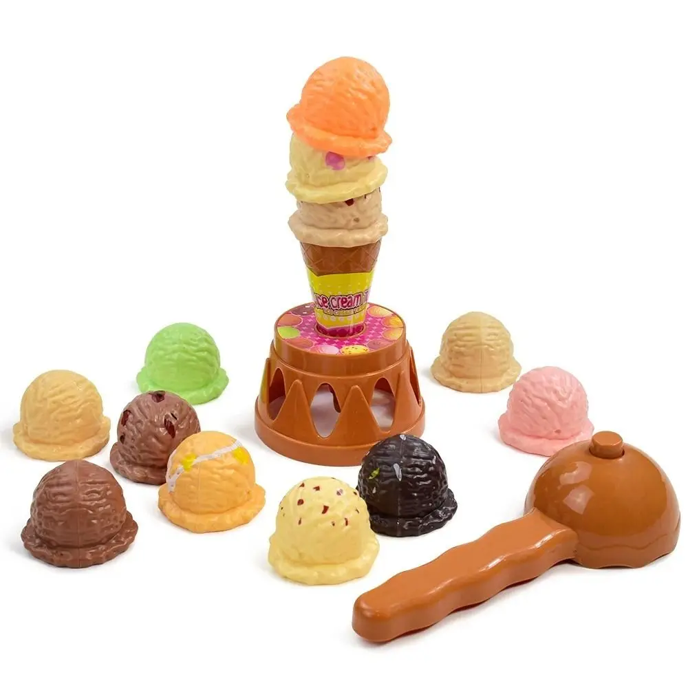 เกมไอศกรีมของหวาน ฝึกสมดุลแบบมอนเตสซอรี่ จำลองครัวไอศกรีม สีสันสดใส เรียนรู้การซ้อนไอศกรีม ฝึกสมดุล