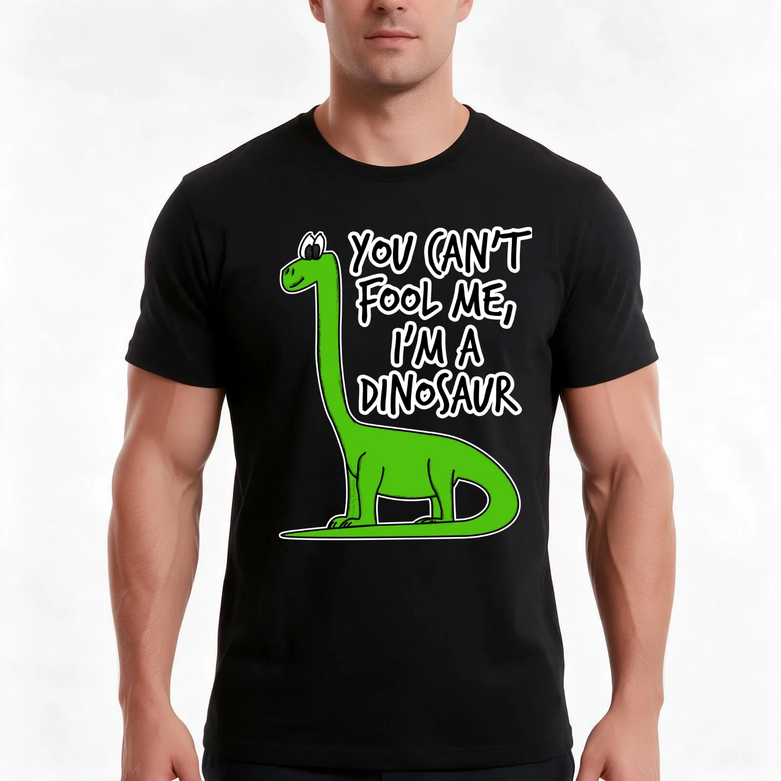 You Can't Fool Me, I'm A Dinosaur T-Shirt, Summer Casual Cotton Tee, Oversized Streetwear Tops, Vintage Graphic Print