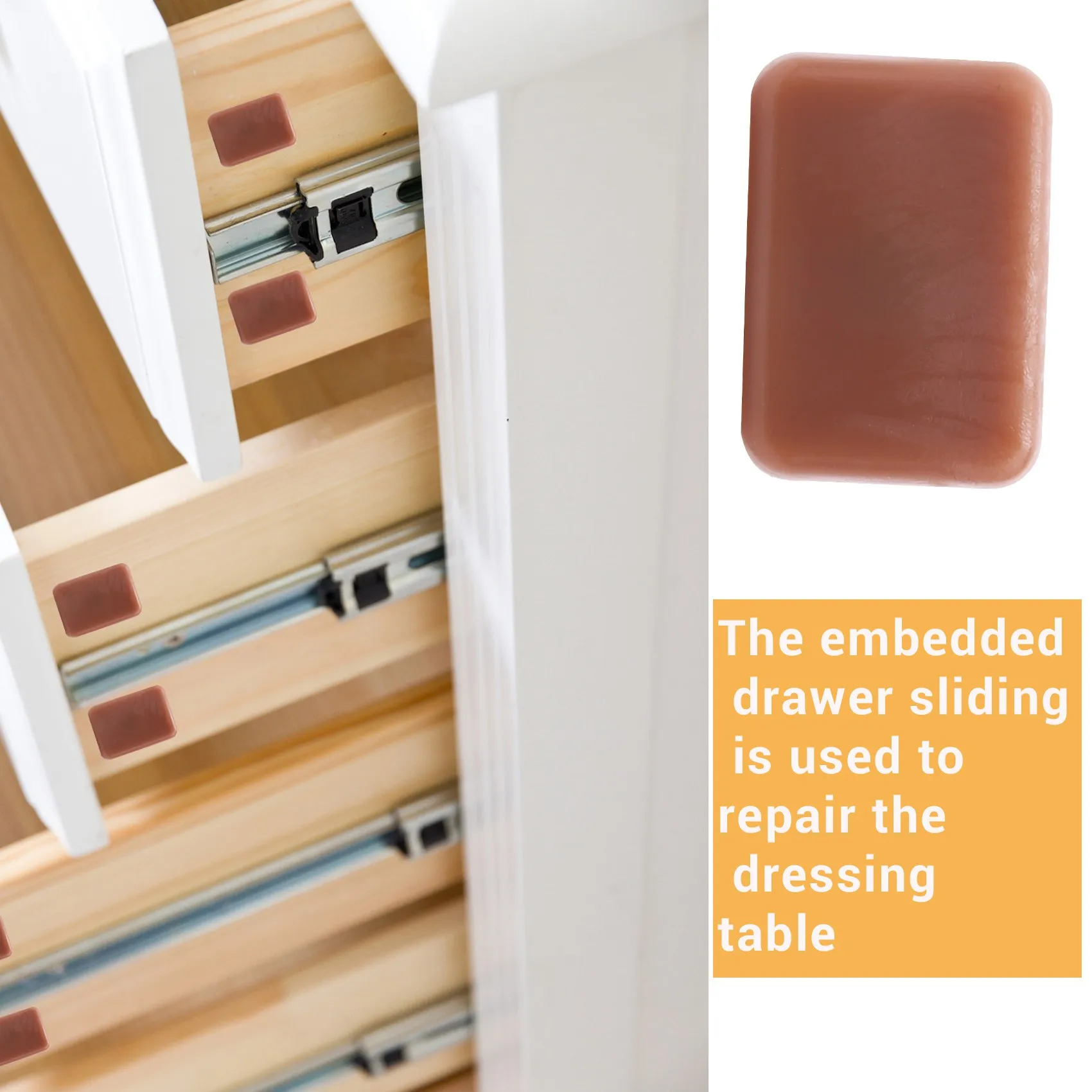 ABVT-Tack-In Drawer Glides Drawer Track Glide For Repairing Dressers, Making All The Drawers Slide Smoothly And Evenly 30Pcs