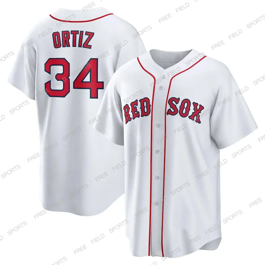 Baseball Jersey Men Clothing Short Sleeve Sports T Shirts 3D Print Number Tee Oversized Tops MLB Boston Red Sox Baseball Uniform