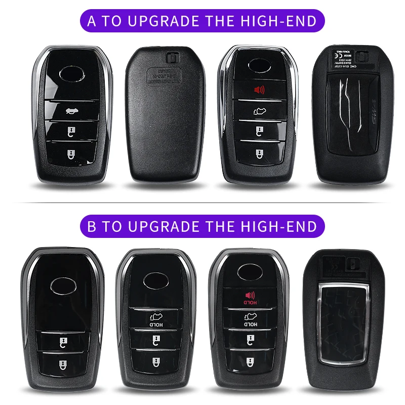 2008-2021 for Toyota Land Cruiser 200 Key Shell Modified Prado 150 Remote Key Shell Upgrade 2/3/4 Button Accessories Key Case