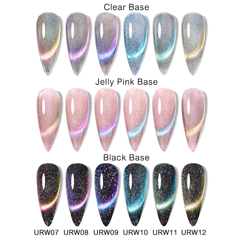 UR SUGAR Shiny Rainbow Cat Magnetic Gel Nail Polish Dynamic Reflective Gel Laser Effect Varnish Soak Off UV LED Gel Manicure