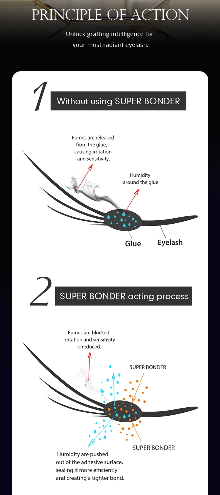 Gollee 1-2s Trockener Transparenter Kleber für Wimpernverlängerung Stark 15ml Super Bonder Nicht Reizend Farbiger Wimpernkleber Primer Make-up – Detail 11