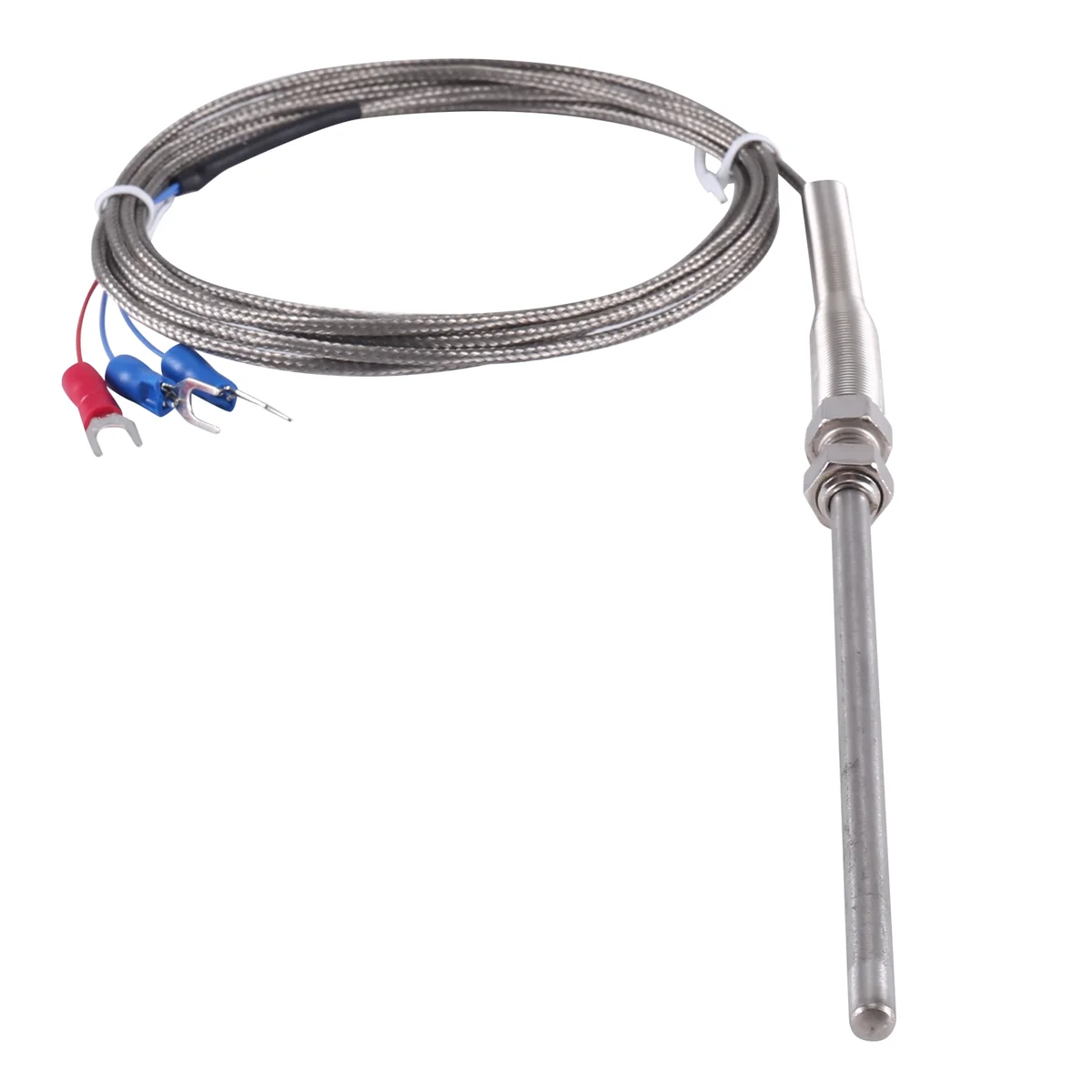 Sonda de temperatura de acero Pt100, Cable de Sensor RTD de 2M, 98mm, 3 cables-50 ~ 400 Celsius
