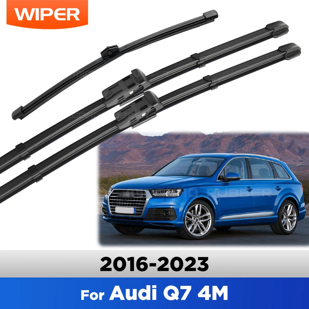 

For Audi Q7 4M 2016-2023 2017 2018 2019 2020 Wiper Front & Rear Wiper Blades Windshield Windscreen Window Brushes 26"+20"+16"