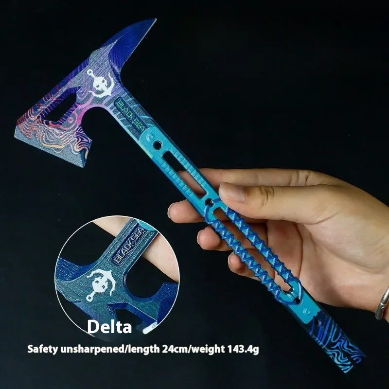 24cm Action Delta Black Sea Battle Axe Broń wokół gry nie jest uszkodzona Metale stopowe COS Rekwizyty Prezent urodzinowy Miecz Zabawka