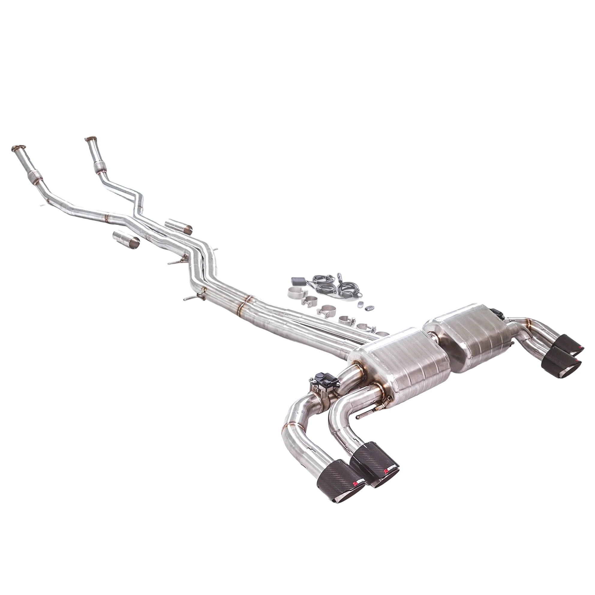 

[Custom product] Suitable for 21 Audi Q7 3.0T Catback stainless steel performance valve four out 101 tip exhaust pipe