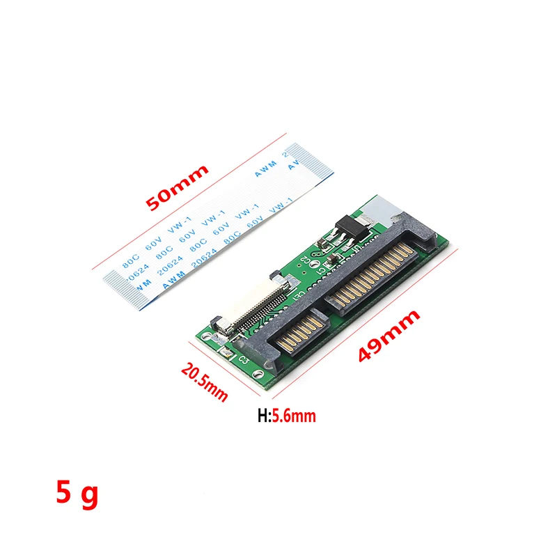 1.8" ZIF/LIF CE HDD Hard Disk Drive SSD To 7+15 22 Pin SATA Adapter Converter For Macbook Air For Toshiba For Samsung SSD