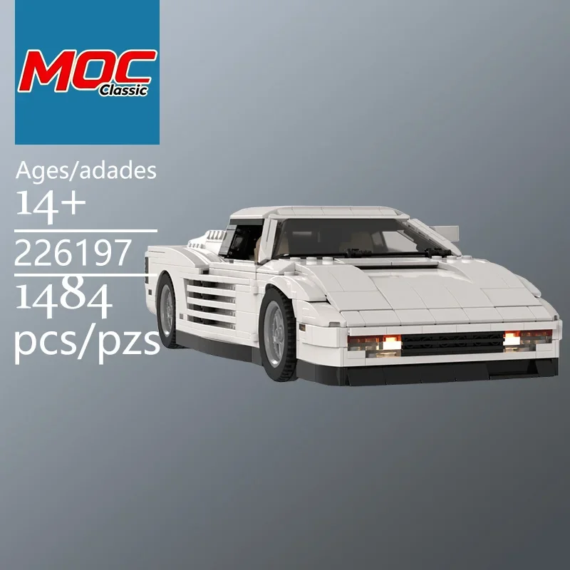 Custom MOC Testarossa Movie Prototype Sports Car Model - Classic Recreation - Trendy Educational Toys -Top Choice Holiday gifts