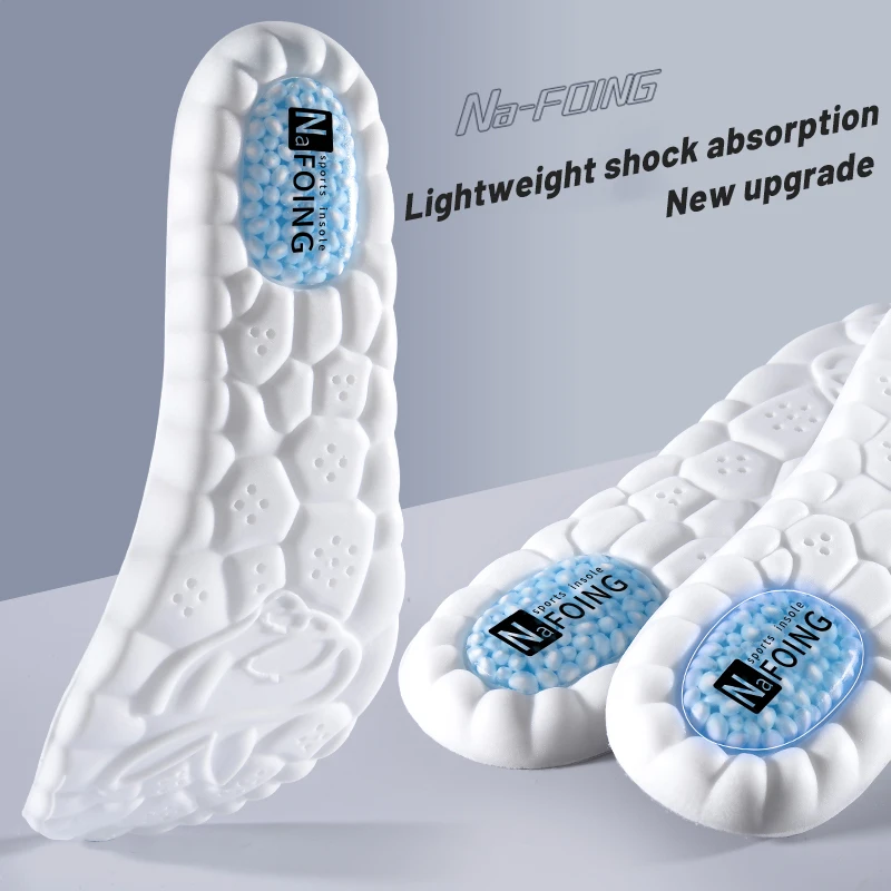 4D-Massageschuhe-Einlegesohlen, superweiche Latex-Sport-Einlegesohle für Füße, Laufkorb, Schuhsohle, Fußgewölbeunterstützung, orthopädische Einsätze