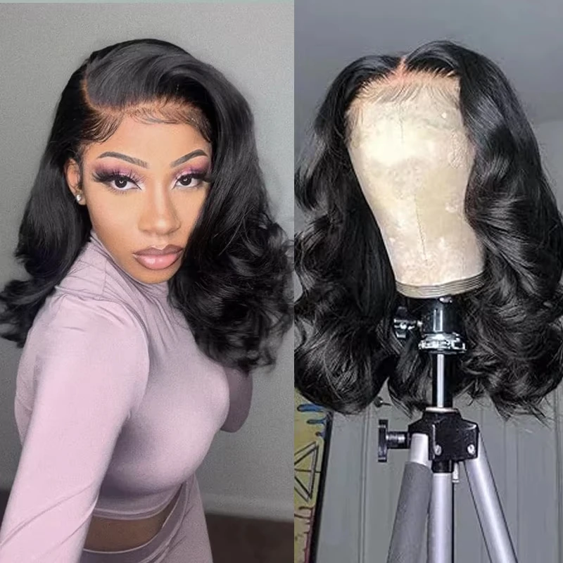 Short Bob Lace Frontal Wig 5x5 Ready To Wear Human Hair Wigs 4x4 Pre Plucked Closure Lace Front Wigs Body Wave Wig Glueless Wig