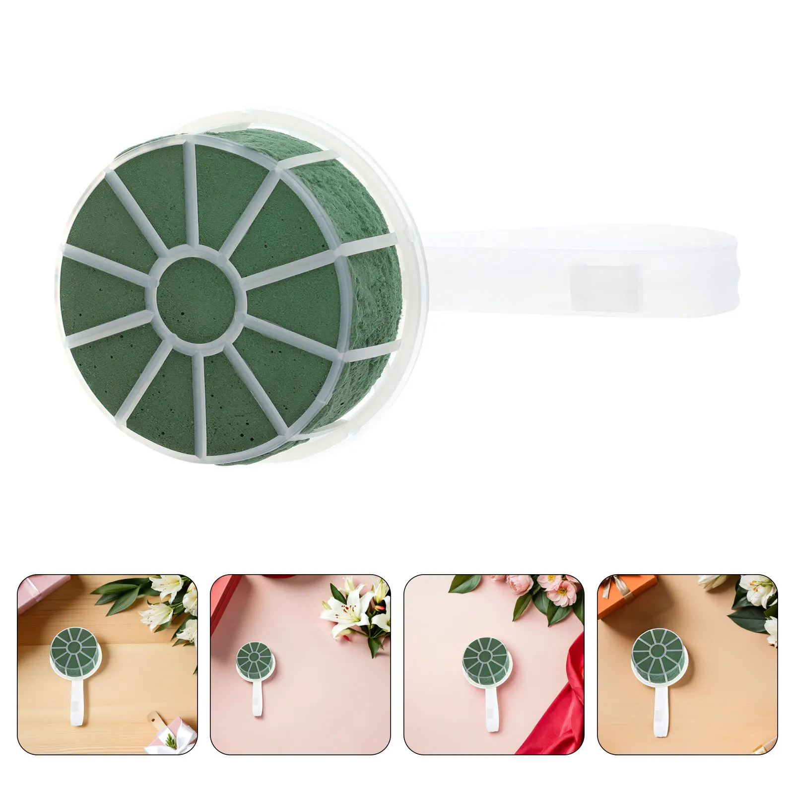 

6Pcs Reusable Bouquet Holder with Foam Insert Lightweight Handle for Cascading Floral Designs Wedding Bridal Party Flower