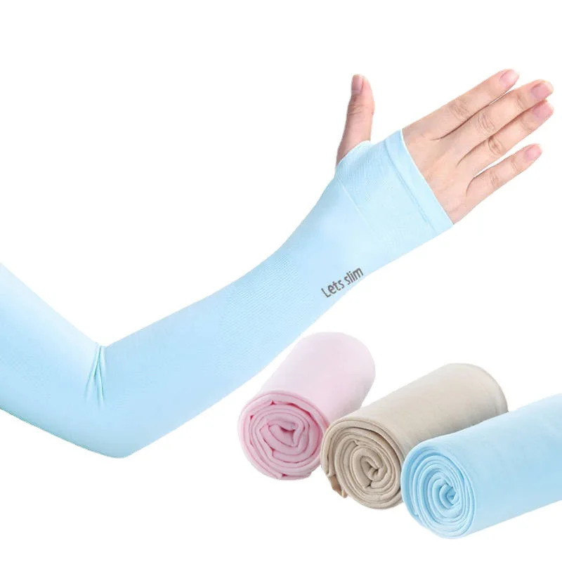 Ijs Zijde Zonwerende Arm Mouwen Unisex Elleboog Cover Outdoor Fietsen Hardlopen Vissen Rijden Cool Anti-Uv Arm Mouwen