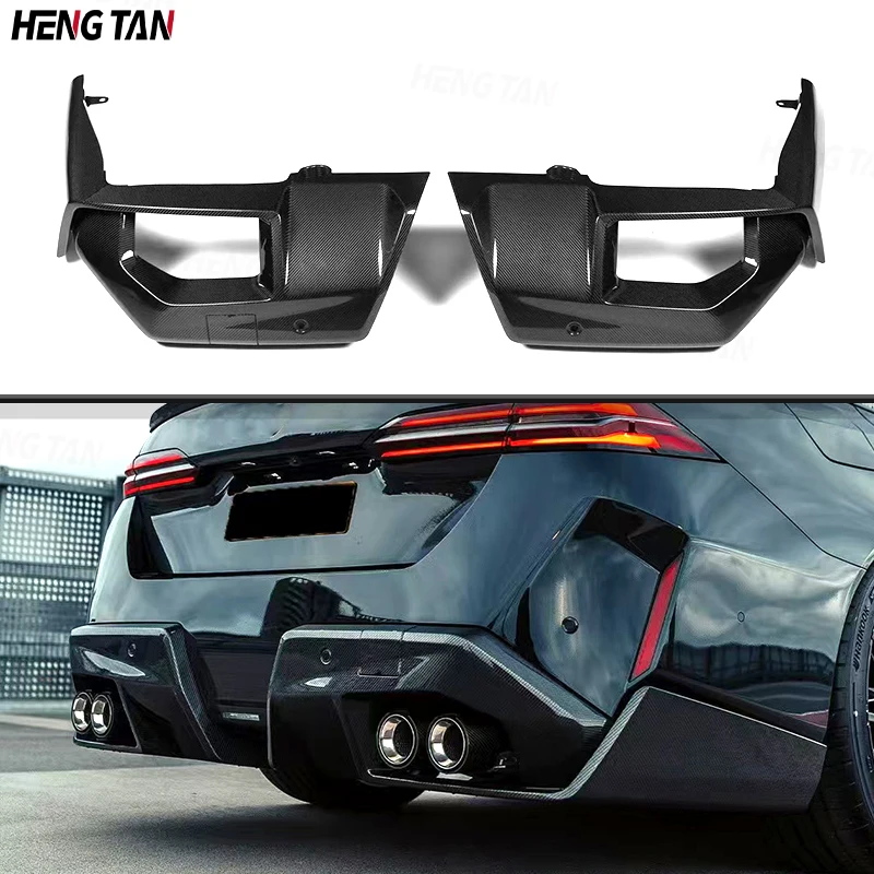 

Сухое углеродное волокно с подсветкой, задний бампер автомобиля, диффузор, спойлер, детали для BMW 5 серии M5 G90 G99 2025+