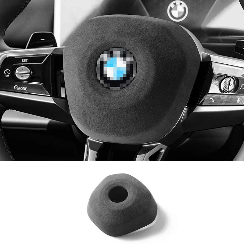 

For BMW 5er l5 G60 (2023-) X3 G45 (2025-) Made of Alcantara Steering Wheel Panel Cover Boot Car Interior Accessories style B