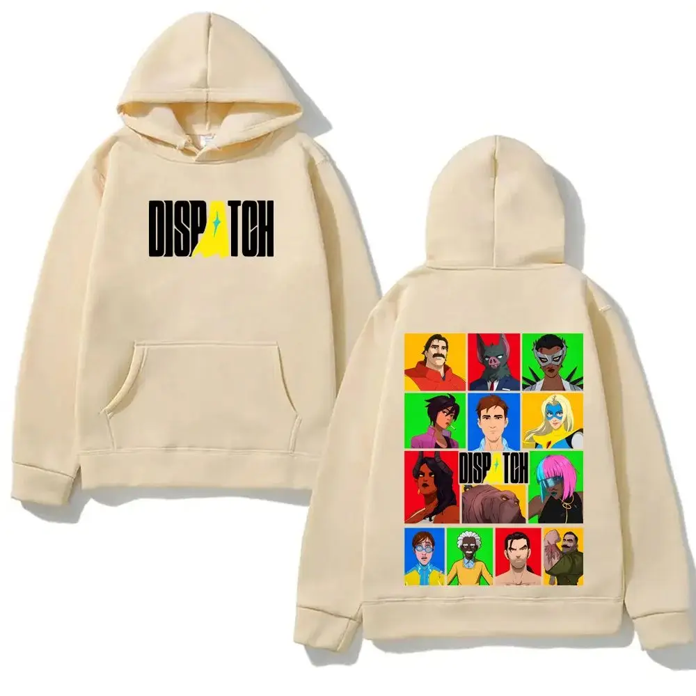 Y2k Streetwear Dispatch HOODIE Manga Style Game Pattern Printing High Quality for AutumnWinter Moletom with Hooded Fleece Hoody