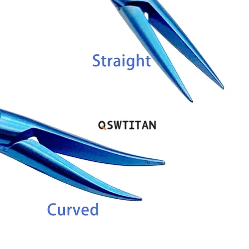 Imagen 2 del producto Porta agujas optálmico curvo/recto con instrumentos quirúrgicos de titanio con ojo de bloqueo