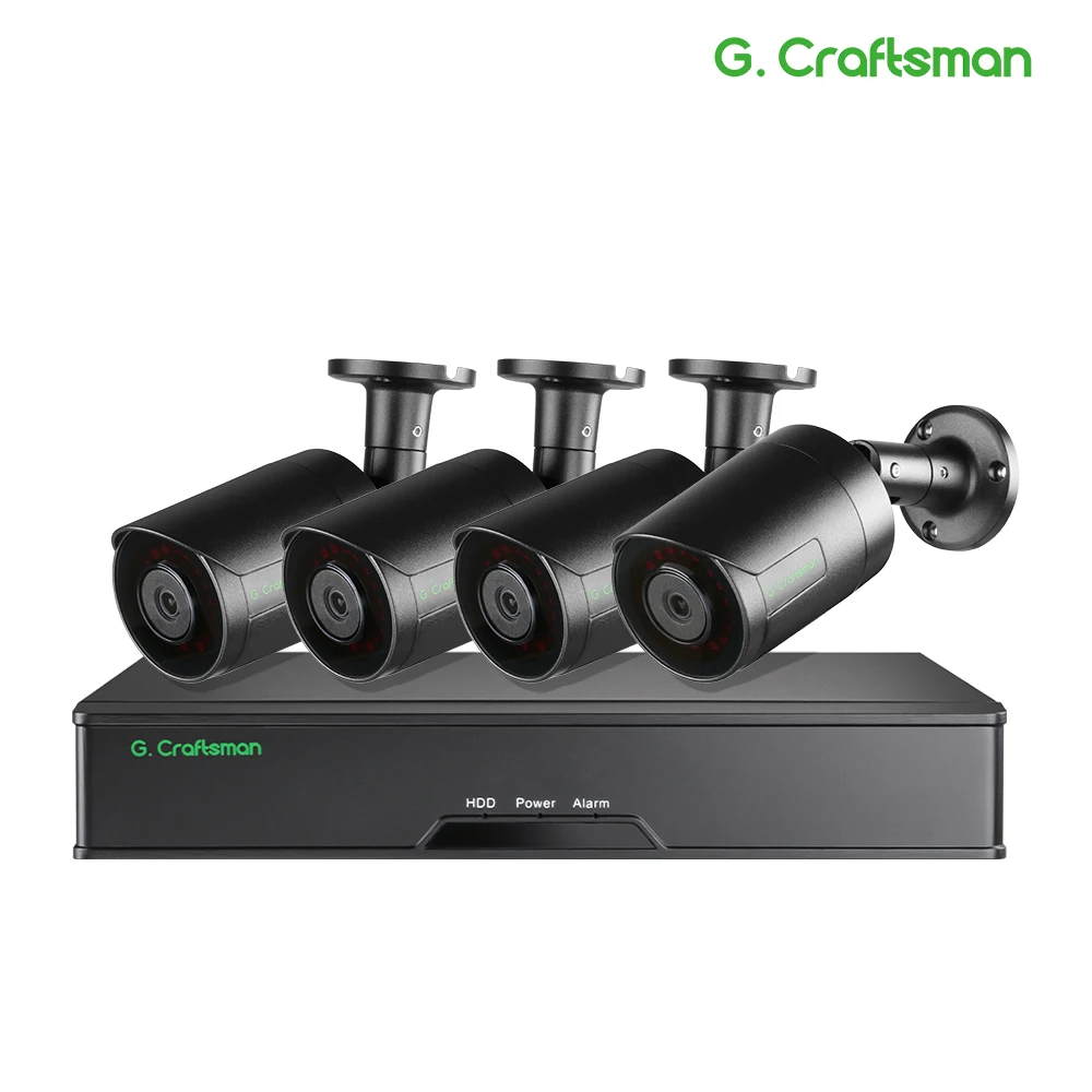 

UZ G.Craftsman 6MP POE IP Camera Kit System CCTV Security AI Person Vehicle Detection Audio Surveillance Video VideoLink