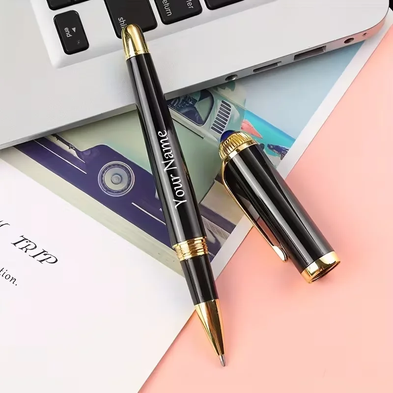5Pcs Personalized Custom Business Gift Pens, Laser-Engraved Names, Unique Commemorative Gifts, Suitable for Schools, Workplaces, and Business Use, Valentine's Day, Back-To-School Season, Christmas, Father's Day, Mother