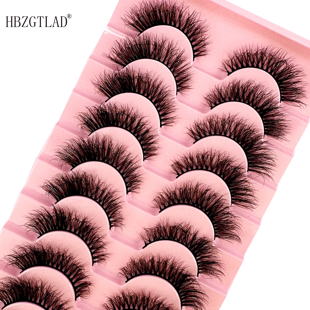 10pairs 3d mink lashes lashmakeup eyelashes soft fluffy lashes false eyelashes dramatic  extension make up 3d cilios faux cils