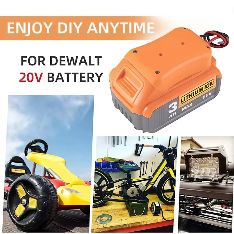 DIY Battery Adapter For Makita/Bosch/Milwaukee/Dewalt 18V Battery Adapter Power Connector DIY Adapter Dock Holder 14 Awg Wires