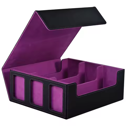 Card Storage Box for Trading Cards, 1800+ Deck Box with Display Window, fits for Magic TCG PTCG Sports Cards