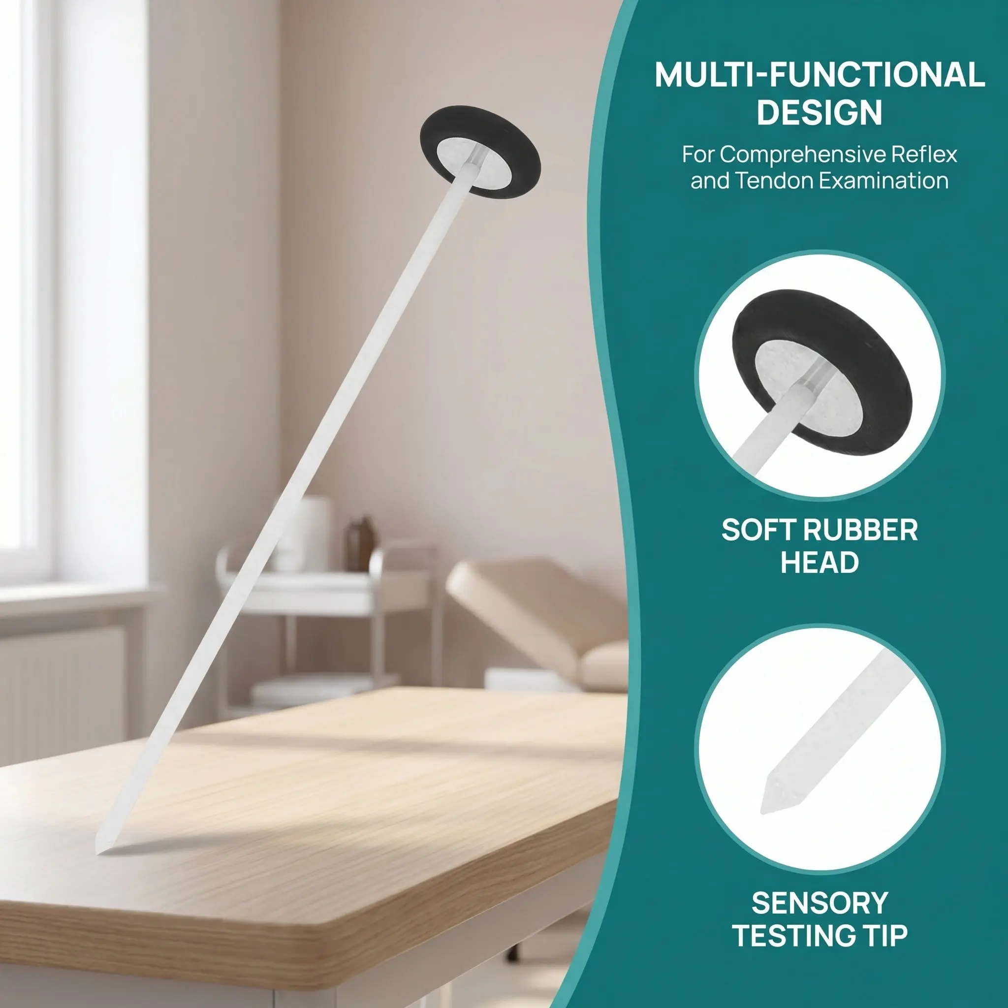 Portable Plastic Round Reflex Hammer for Accurate Neurological Assessment Reflex Response Evaluation and Training