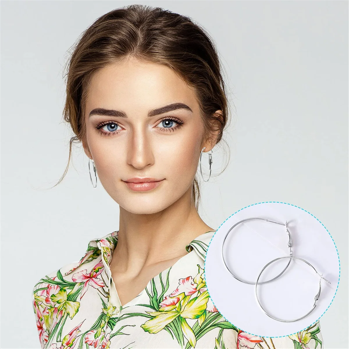 New 96Pcs Hoop Earrings Finding, for Jewelry Making, Gold Silver Open Beading DIY Earrings Craft Art Accessories