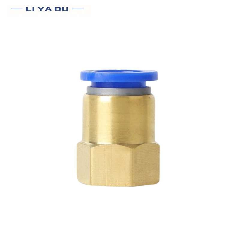 1/10pcs PCF Air Pipe Fitting 4 6 8 10 12mm Hose Tube 1/8 3/8 1/2 1/4 BSP Female Thread Brass Pneumatic Connector Quick Joint