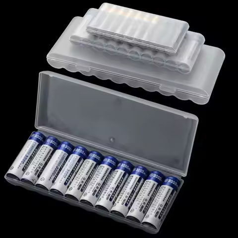 10 Slot Battery Storage Box For AA/AAA/18650 Hard Plastic Battery Container Case Waterproof Battery Organizer Holder Accessories