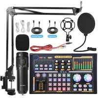 800 Professional Dj18 Sound Card Set BM800 Mic recording Studio Condenser Microphone For Karaoke Podcast For Studio Recording