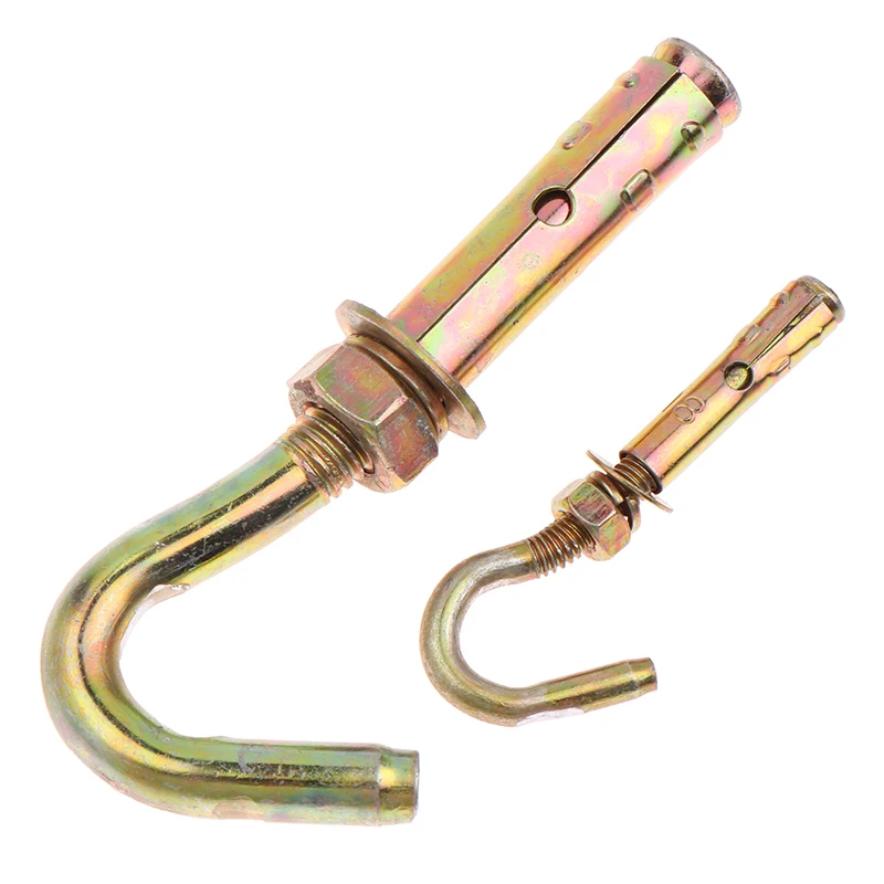 

5Pcs M6/M8/M10/M12 304 Stainless Steel Expansion Screw Hooks Expansion Hooks Well Cover Inspection Well Net Pull Explosion Hooks