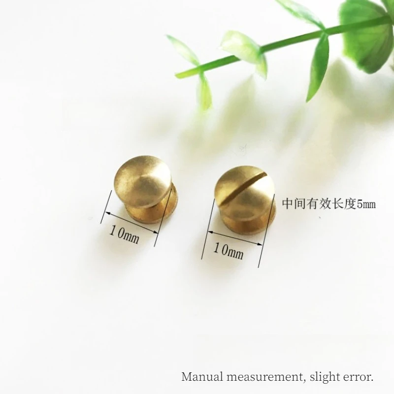 Solid Brass Screw Back Rivet Stud Button Decoration for DIY Leather Craft Saddle Belt Wallet Bag Decor 1#-12#