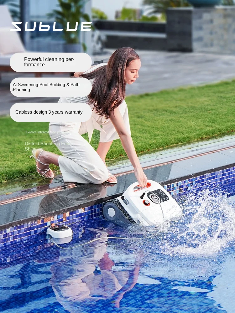 Sublue Intelligent Wireless Swimming Pool Cleaning Robot BN002 with AI Pool Mapping and 3-Year Warranty New Product