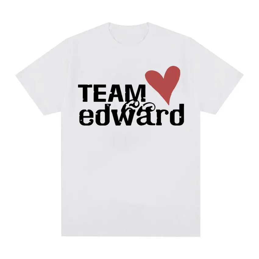 Jacob Wears Team Edward T-shirt Twilight Fans Clothing Vintage T-shirt Women's Fashion Casual Large T-shirt