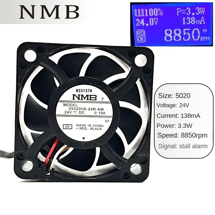 

*** 05020VA-24R-AM 5CM 24V 0.19A PWM speed control, large air volume ball, cooling fan