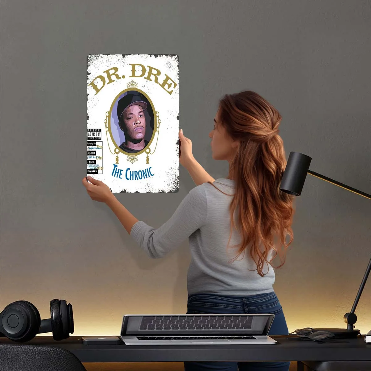 DR DRE THE CHRONIC Rapper Tinplate Sign Music Poster Room Ornaments Metal Signs for Wall Art Decoration Modern Home Decoration