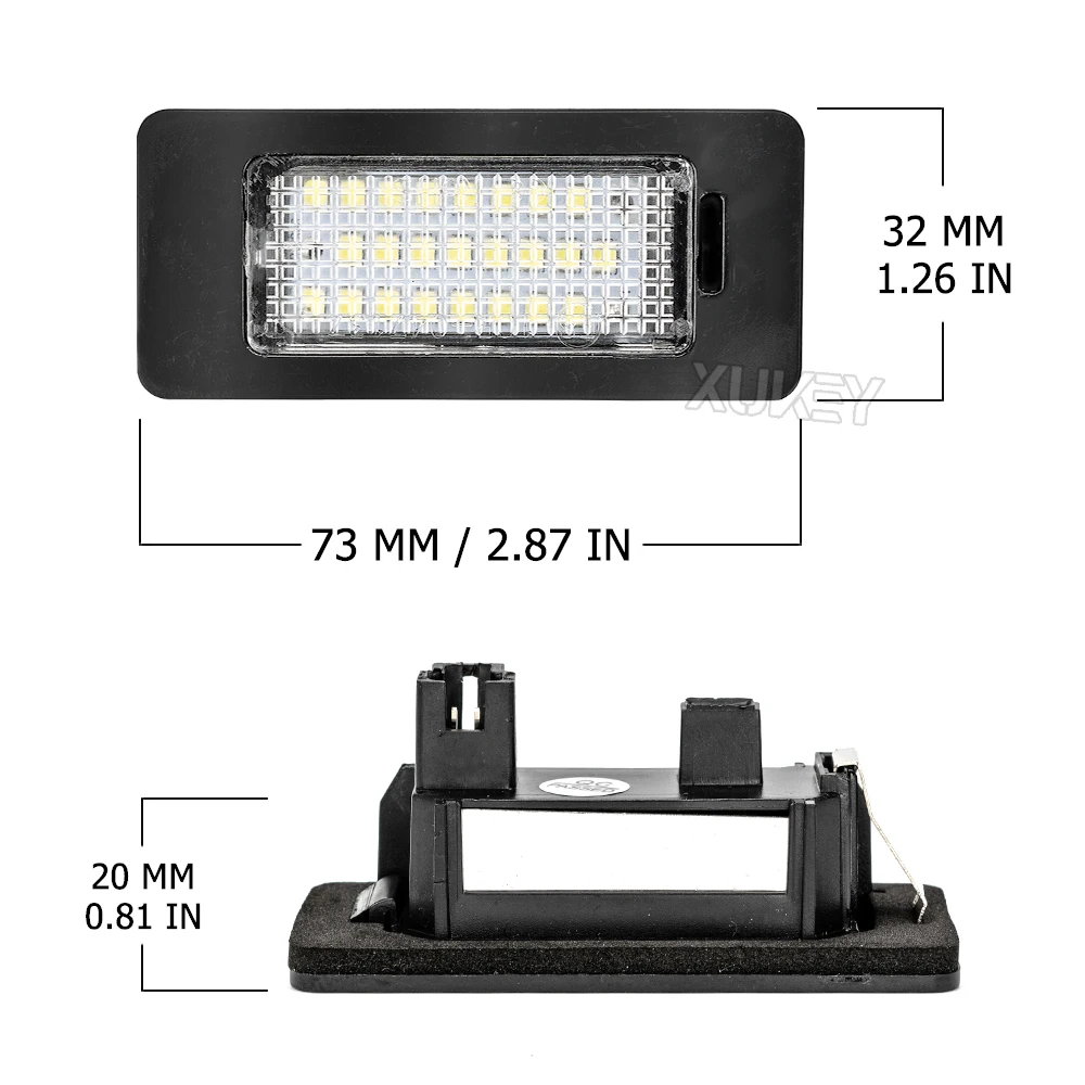 2PC Automatyczne białe oświetlenie tablicy rejestracyjnej LED CANbus do SKODA Octavia 3 5E A7 Rapid Facelift Fabia MK2 MK3 Yeti Superb B6 — zdjęcie 7