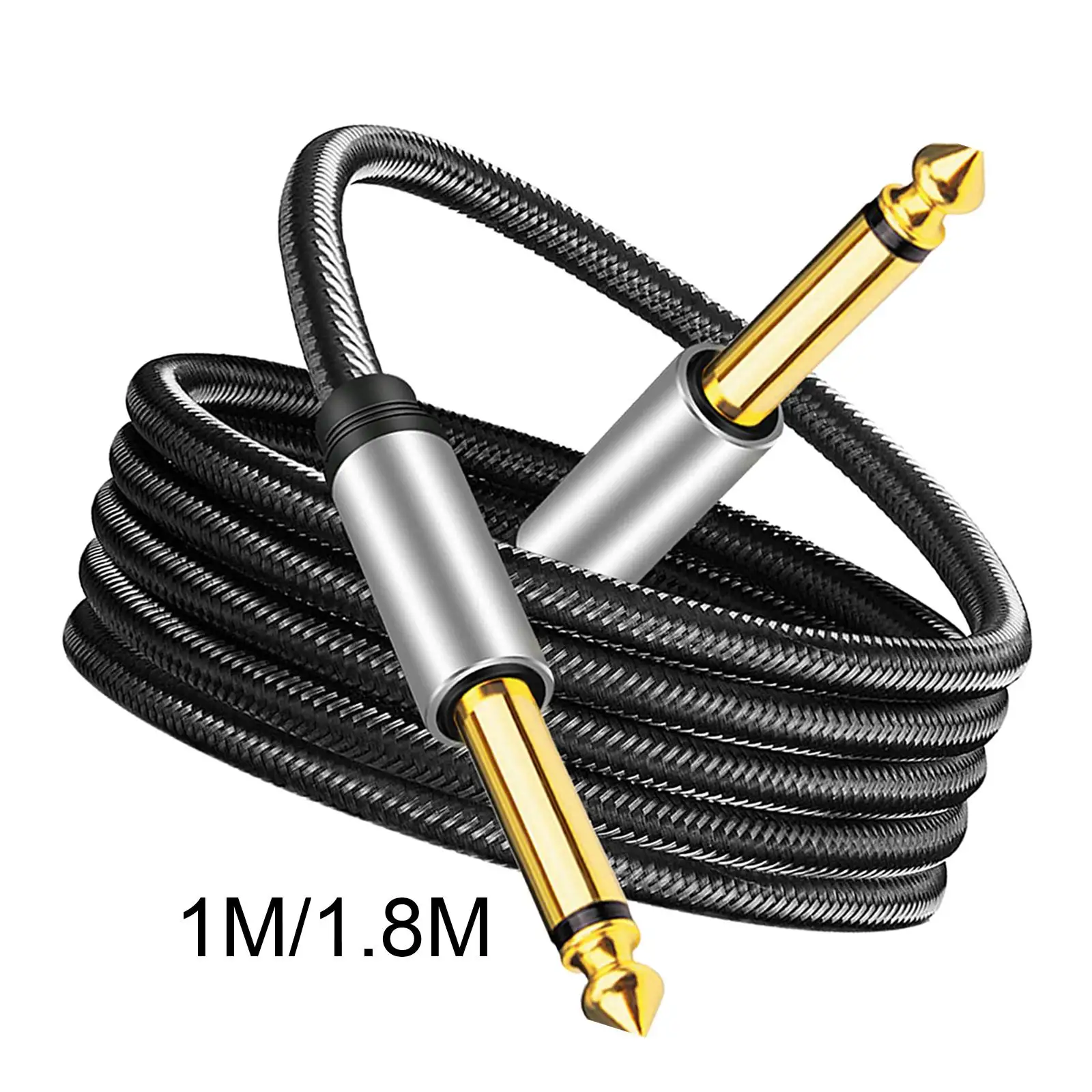 6.35mm Guitar Cable Instrument Cable jack Braided for Keyboard Bass