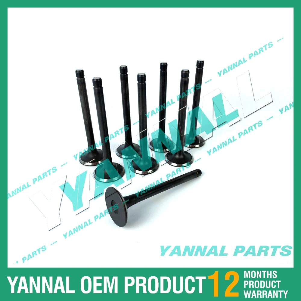 

Good Quality 8 PCS Exhaust Valve For Kubota V3800 Engine Part