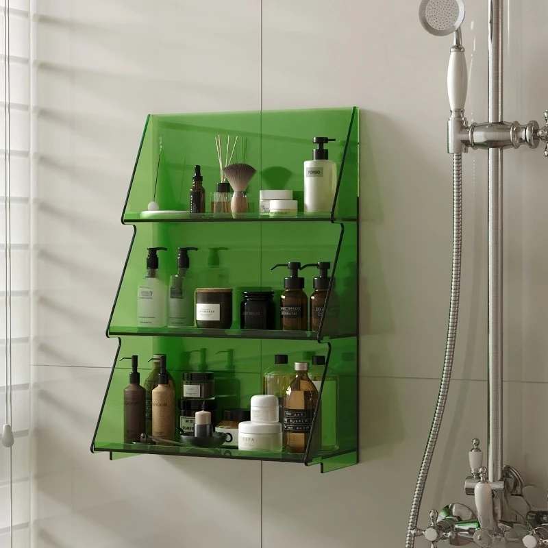 Acrylic Bathroom Rack Wall-mounted Toilet Storage Rack High-end Hotel Homestay Bathroom
