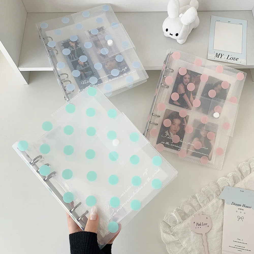 IMYY Polka Dot A5 Kpop Idol Photocard Holder PVC Photo Album Photo Card Binder Photocards Album for Photographs 바인더 Фотоальбом