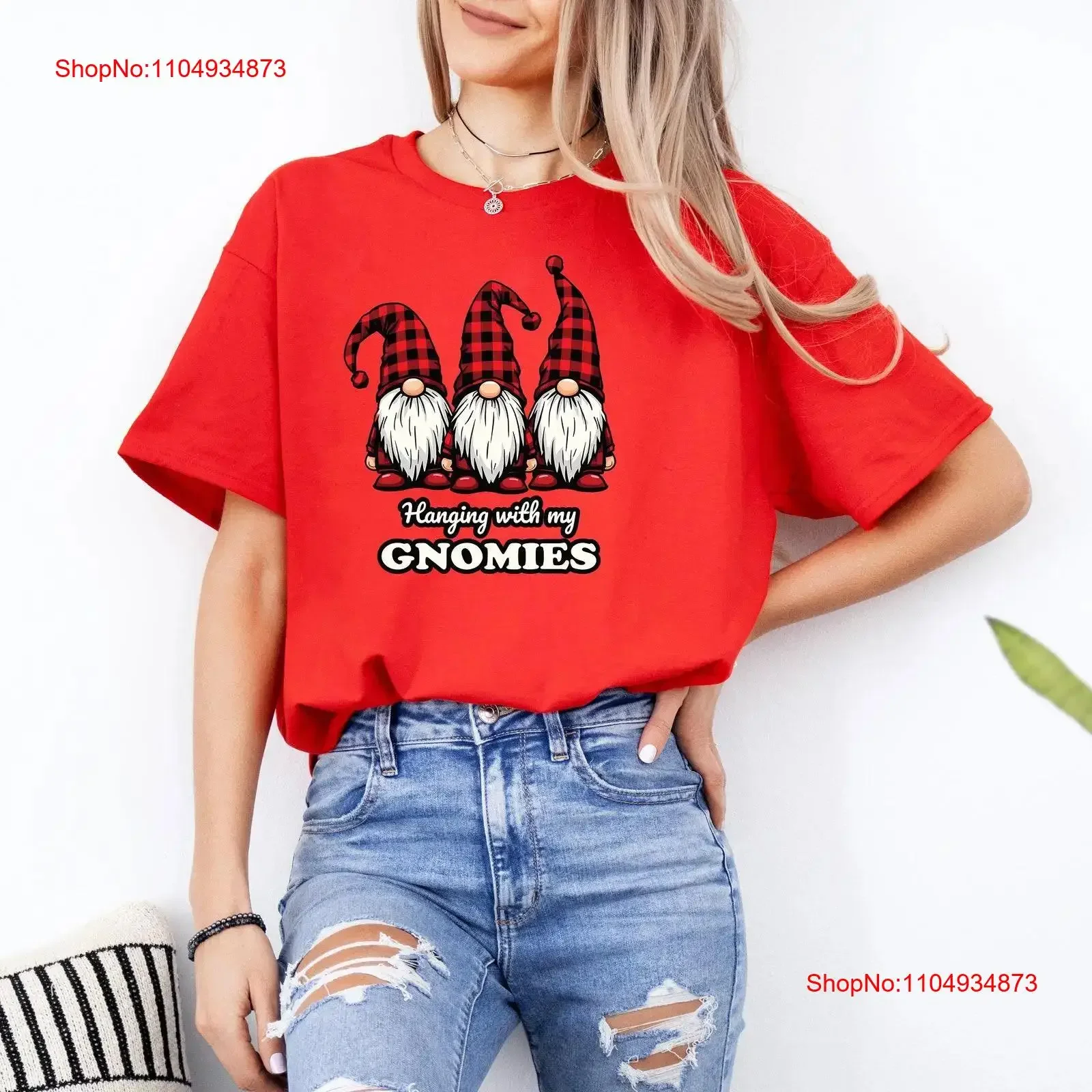

Футболка Hanging With My Gnomies, забавный рождественский гном, милые праздничные гномы, праздничные одинаковые винтажные стильные мягкие гномы для всей семьи