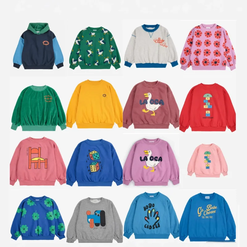 PRO-VERKAUF 2025 Herbst BC Jungen Mädchen Niedliches Sweatshirt Mädchen Cartoon Gedruckt Sweatshirts Baby Kinder Mit Kapuze Kinder Boutique Kleidung