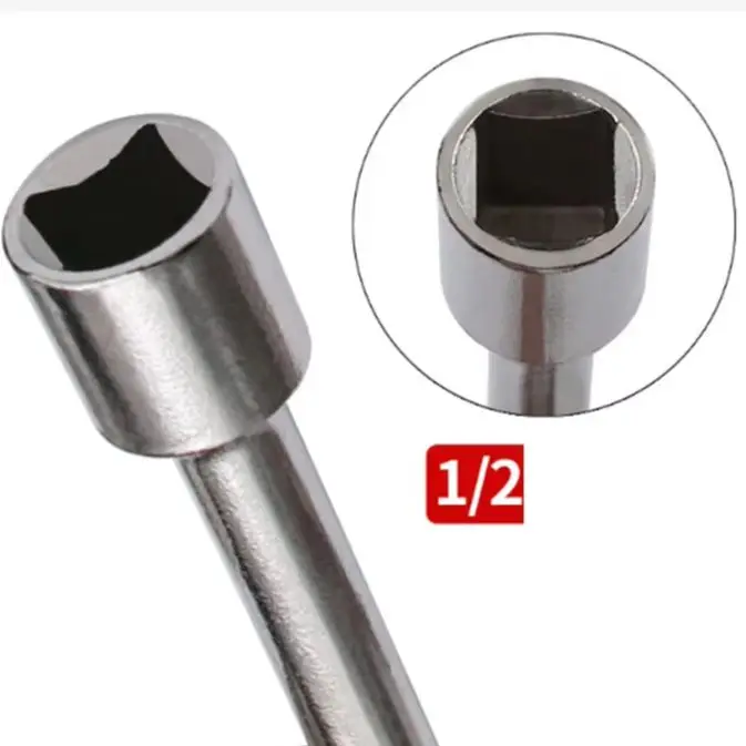 1 2 Inch Drive Wrench Automotive Socket Wrench Easy Size Marking Metal Construction 17mm Car Repair Mechanic Tools