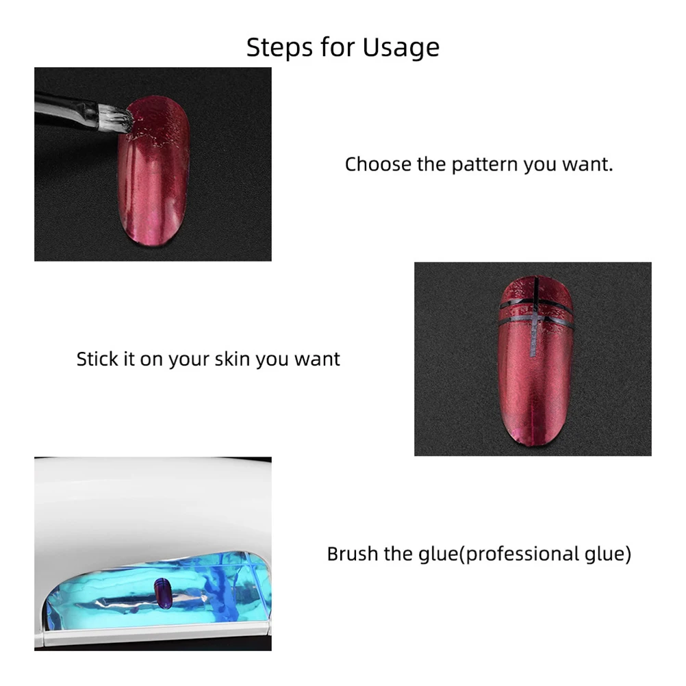 30 Uds. De líneas adhesivas de rayas para cinta, cinta artística para manicura, herramientas de diseño brillante, pegatinas para uñas Diy, cintas artesanales