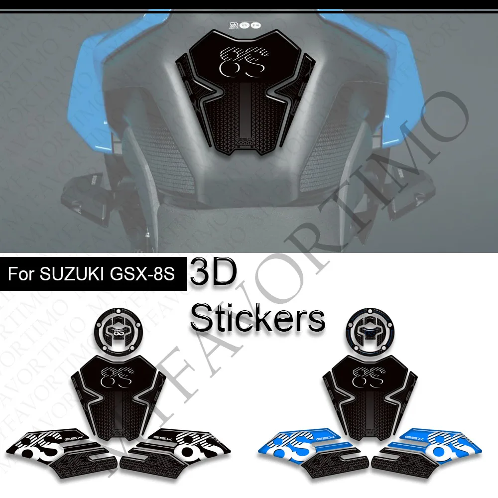 

Motorcycle For Suzuki GSX-8S GSX 8S GSX8S Protector Tank Pad Side Grips Gas Fuel Oil Kit Knee Stickers Fairing Fender 2023-2025