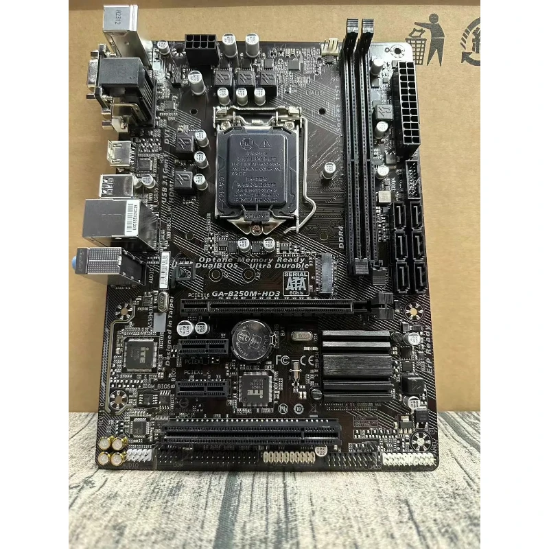 

Used For GIGABYTE B250M-HD3 LGA1151 B250 DDR4 M.2 HDMI Micro ATX Motherboard