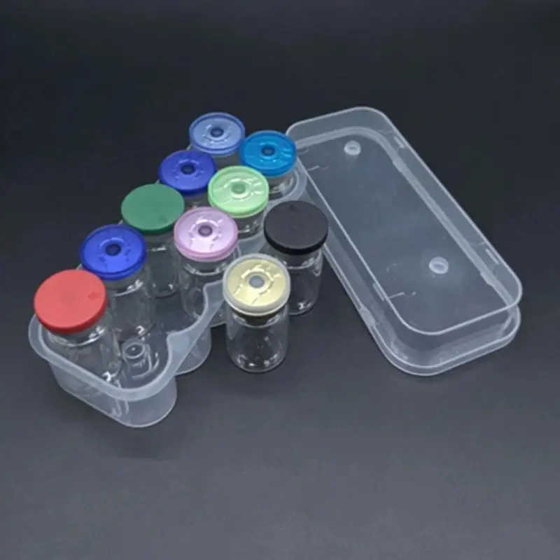 3/5/7/10ml Medicine Bottle Storage Box Plastic Transparent Plastic Vial Organizer Storage Case Cape Dispensing Boxes