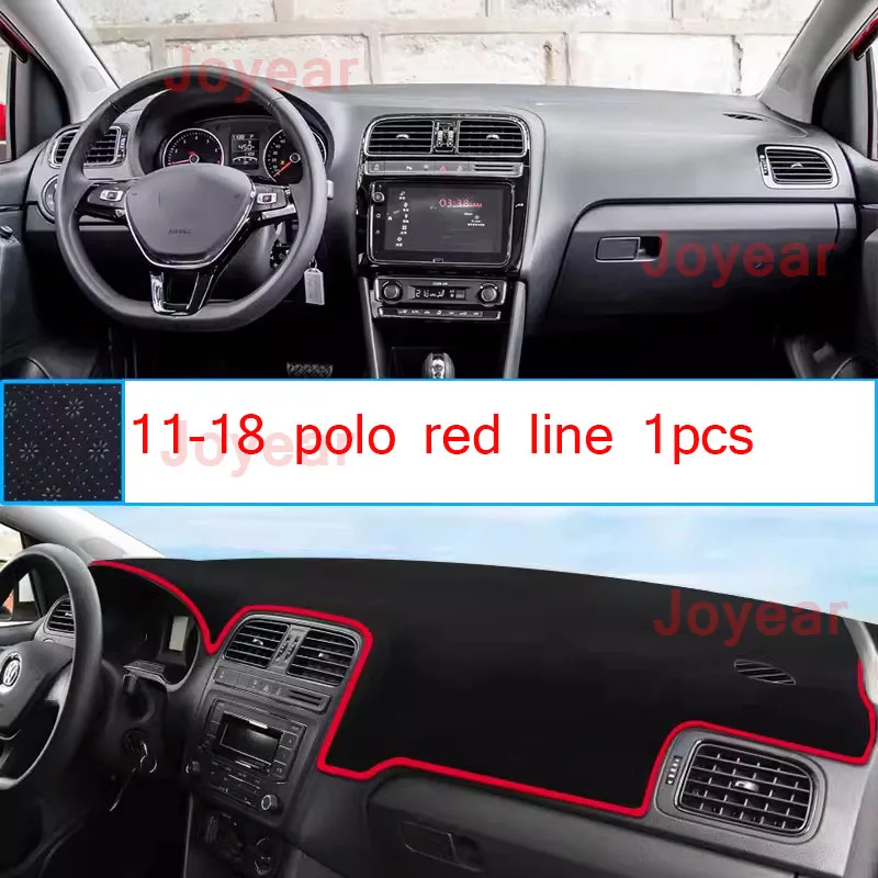 

For VW Polo 2004-2018 Polo Plus 2019-2022 Car Dashboard Cover Mat Sun Shade Protective Carpets Interior Accessories